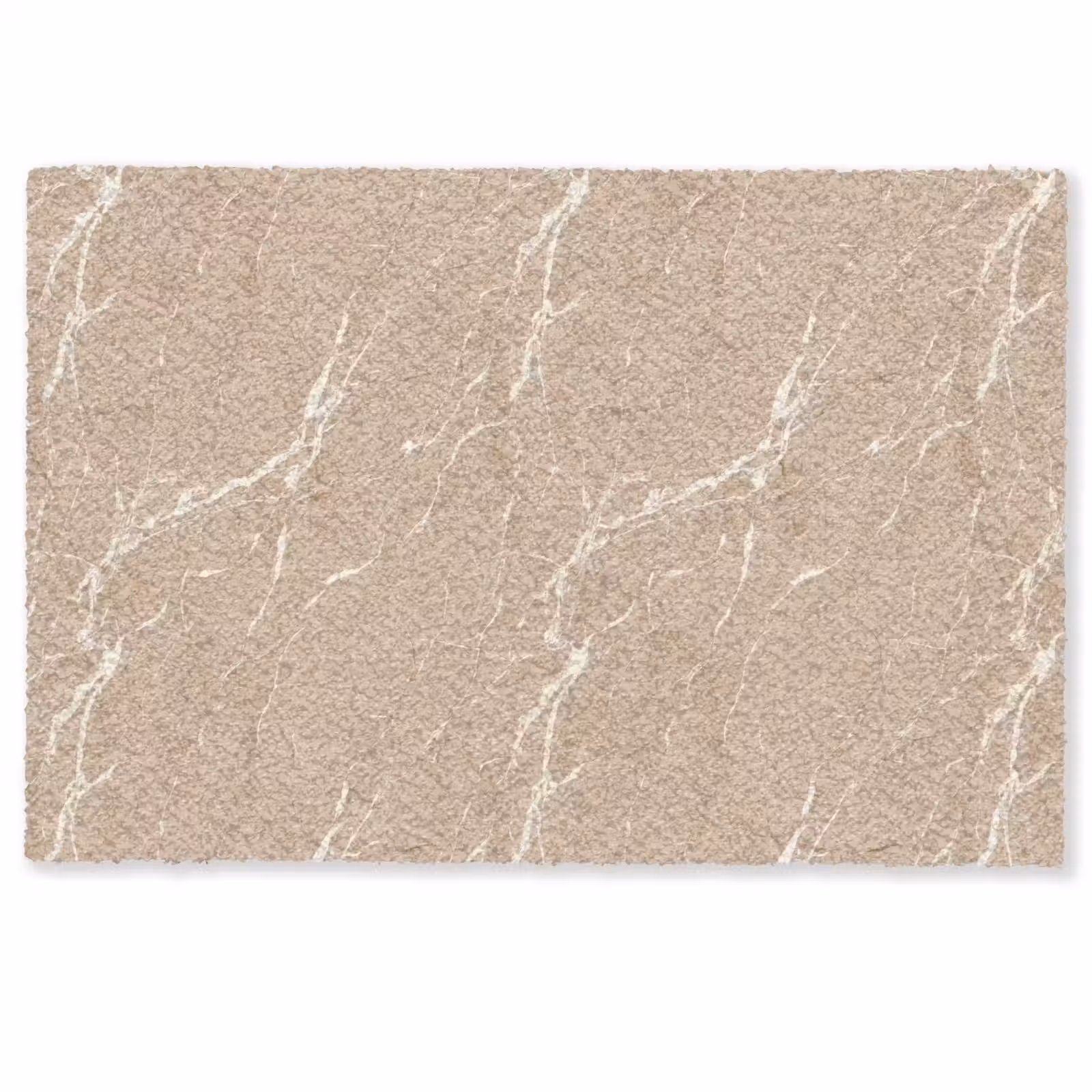 Deurmat - Beige - Marmer - Organisch - Wit — 1