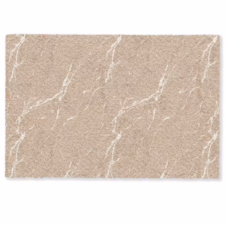 Deurmat - Beige - Marmer - Organisch - Wit — 1