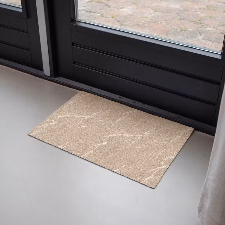 Deurmat - Beige - Marmer - Organisch - Wit — 2