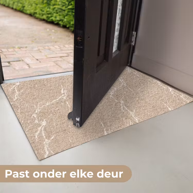 Deurmat - Beige - Marmer - Organisch - Wit — 7