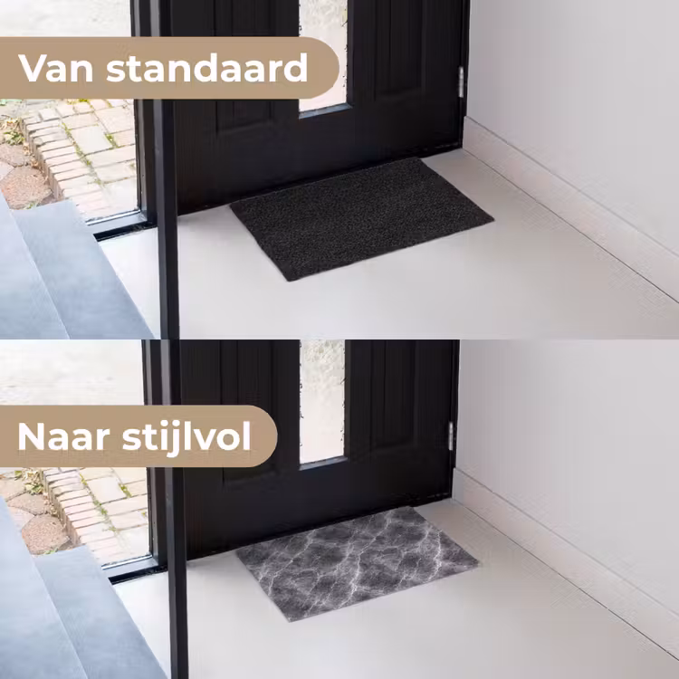 Deurmat - Donkergrijs - Bliksem - Marmer — 3