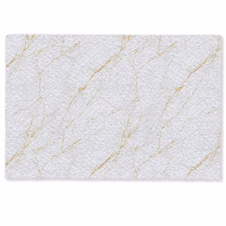 Deurmat - Wit - Marmer - Goud - Luxueus — 1