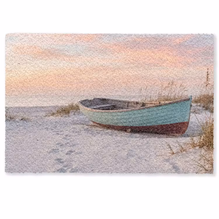 Deurmat - Rustiek - Roeiboot - Zandstrand — 1