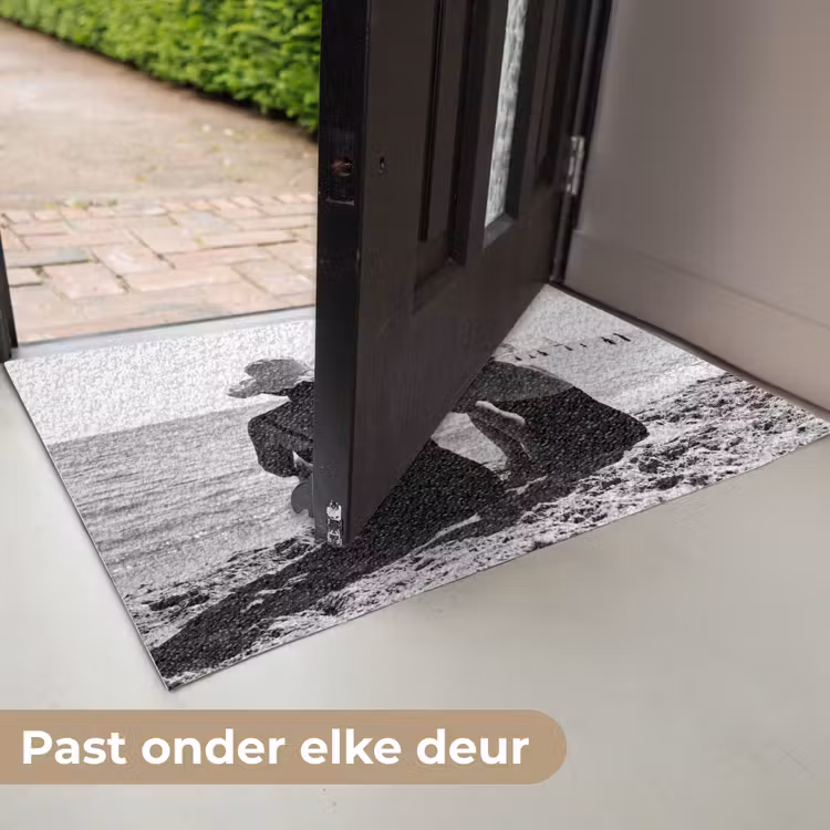 Deurmat - Vrouwen - Zonnehoed - Strand - Zwart - Wit — 7