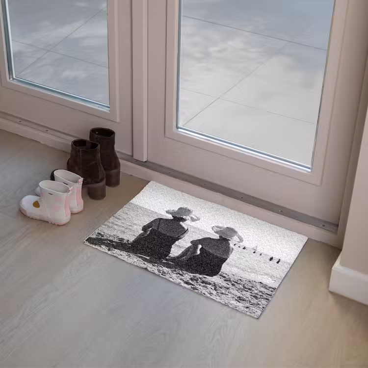 Deurmat - Vrouwen - Zonnehoed - Strand - Zwart - Wit — 8