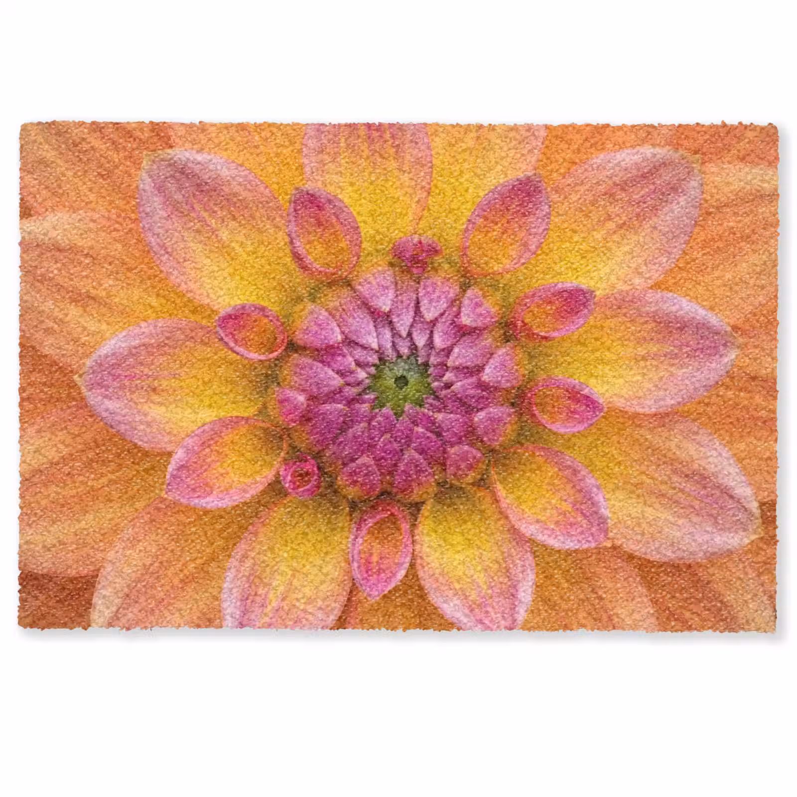 Deurmat - Dahlia - Bloem - Oranje — 1