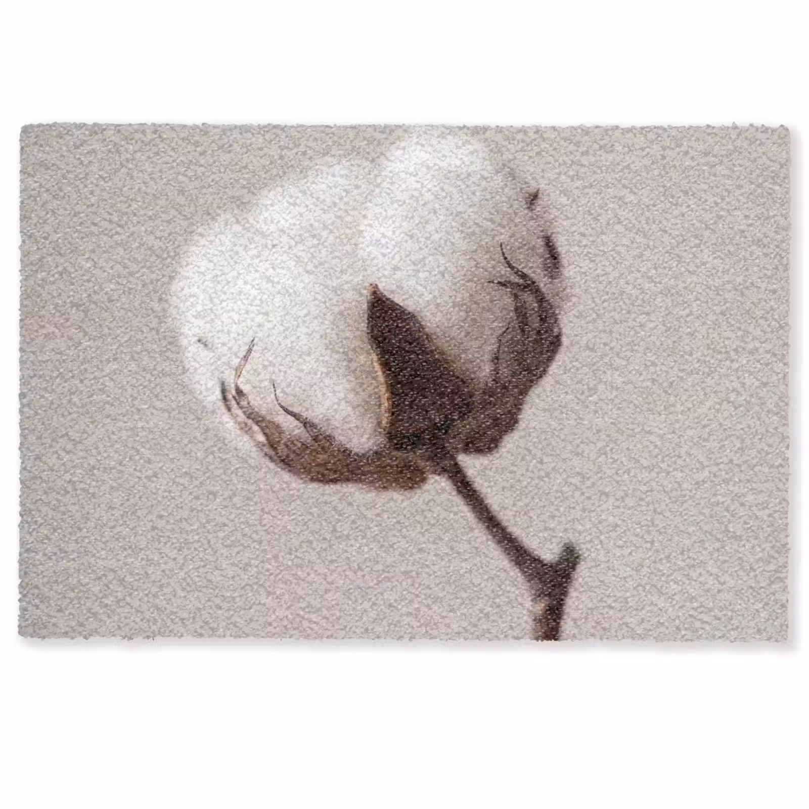 Deurmat - Katoenbol - Minimalistisch - Wit — 1