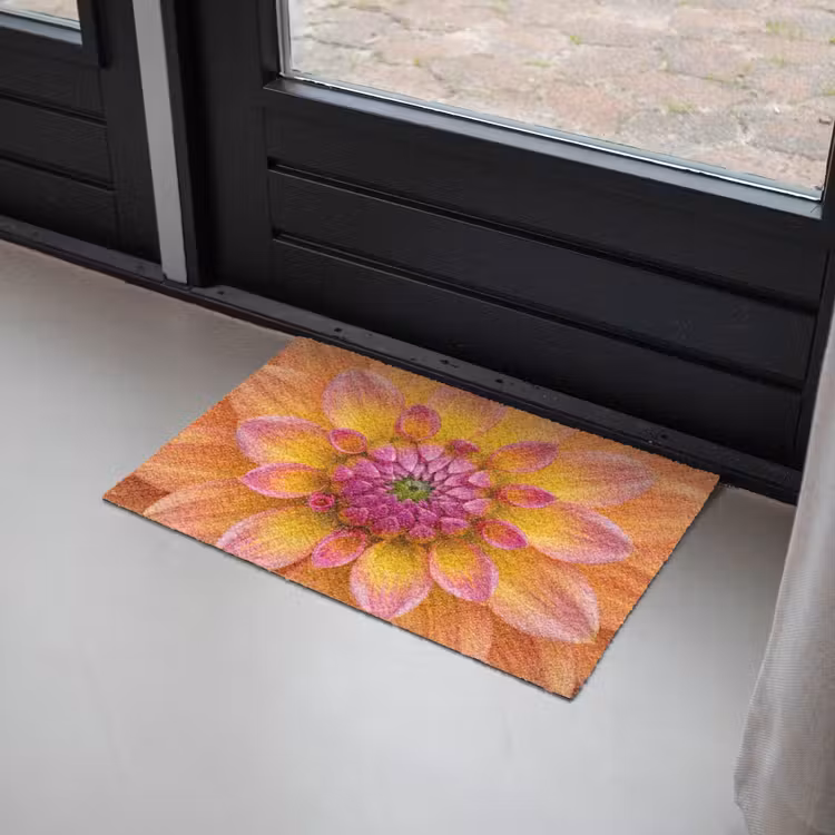 Deurmat - Dahlia - Bloem - Oranje — 2