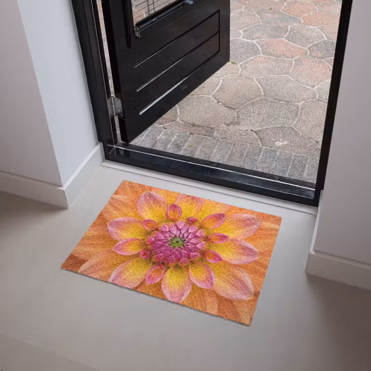 Deurmat - Dahlia - Bloem - Oranje — 4