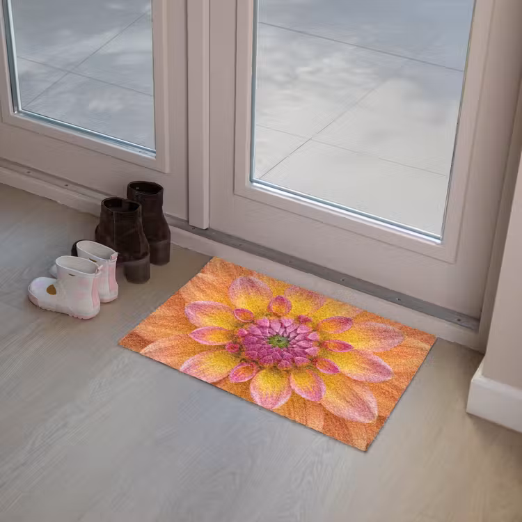 Deurmat - Dahlia - Bloem - Oranje — 8