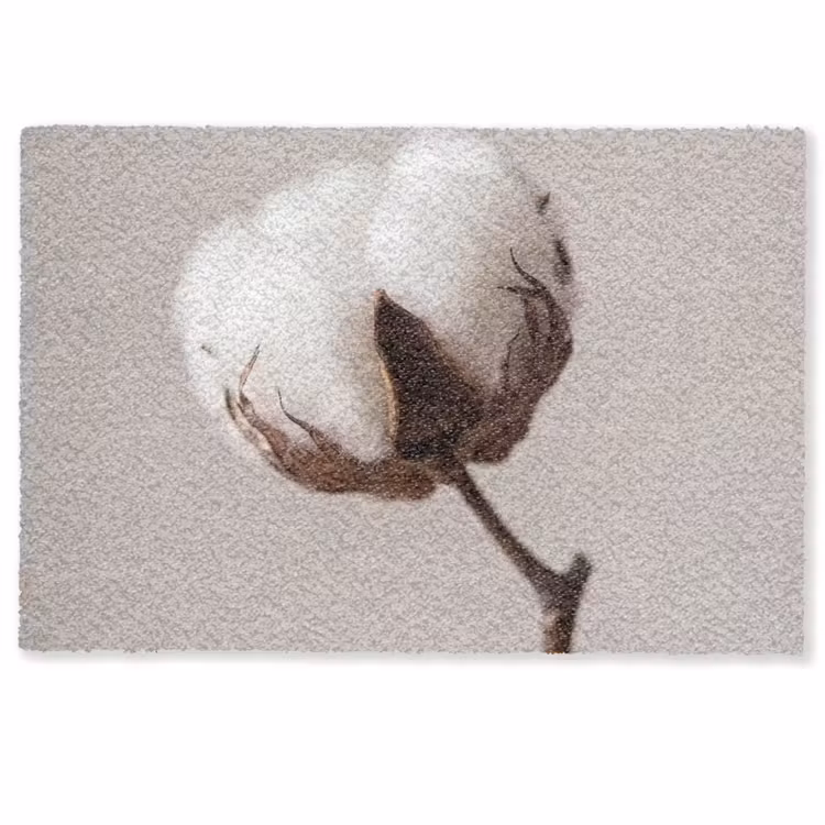 Deurmat - Katoenbol - Minimalistisch - Wit — 1