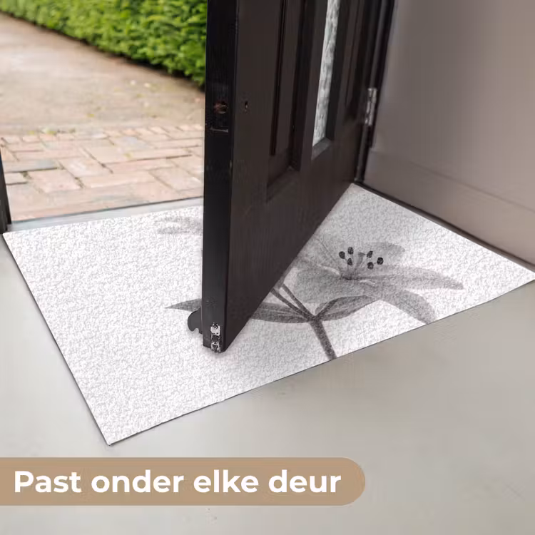 Deurmat - Lelies - Elegant - Zwart - Wit — 7