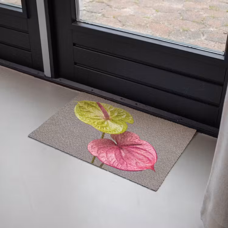 Deurmat - Planten - Anthurium - Groen - Roze — 2