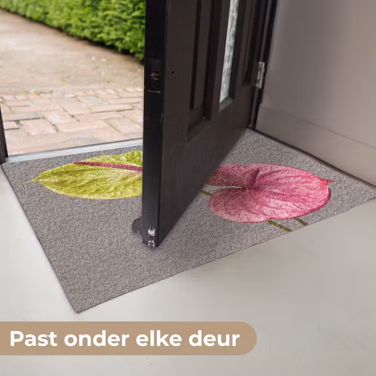 Deurmat - Planten - Anthurium - Groen - Roze — 7