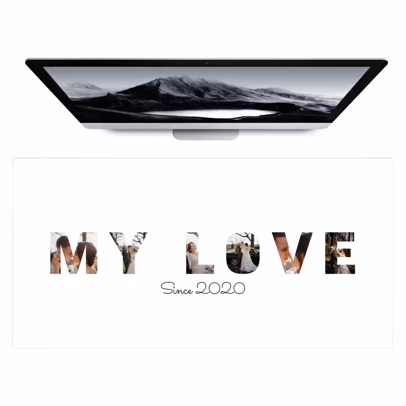 Gepersonaliseerde bureau onderlegger - My Love - Lettercollage — 1