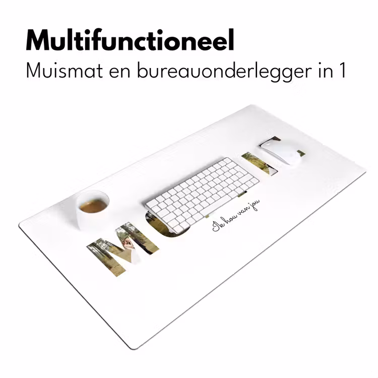 Gepersonaliseerde bureau onderlegger - Moppie - Lettercollage — 7