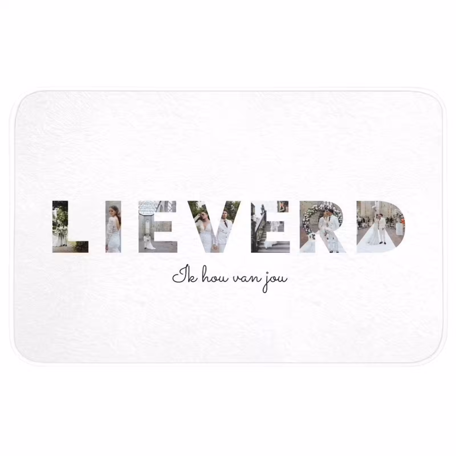Gepersonaliseerde badmat - Lieverd - Lettercollage — 1