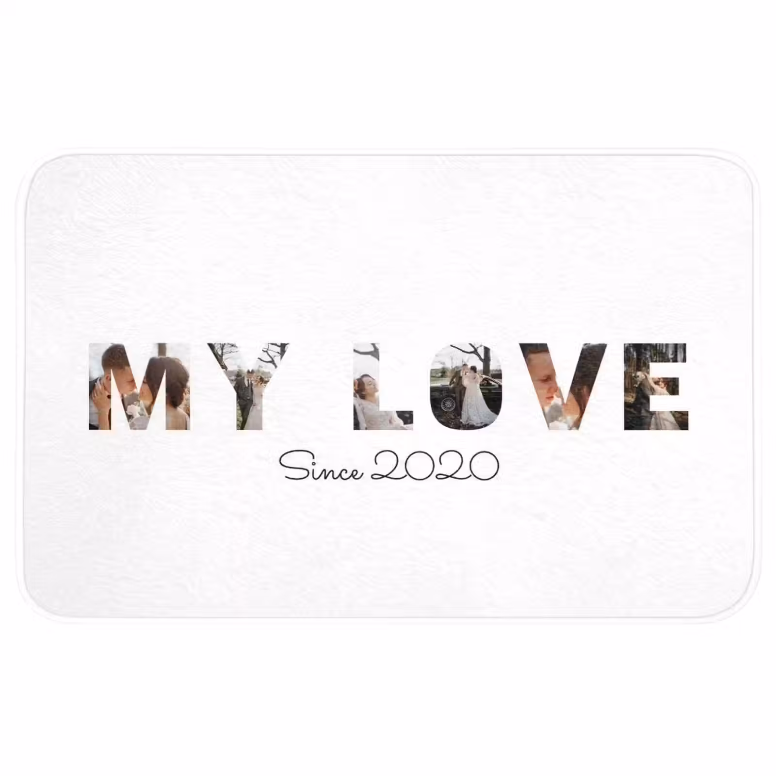 Gepersonaliseerde badmat - My Love - Lettercollage — 1
