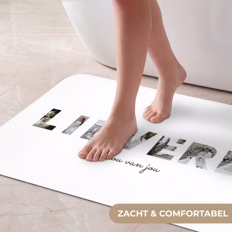 Gepersonaliseerde badmat - Lieverd - Lettercollage — 5
