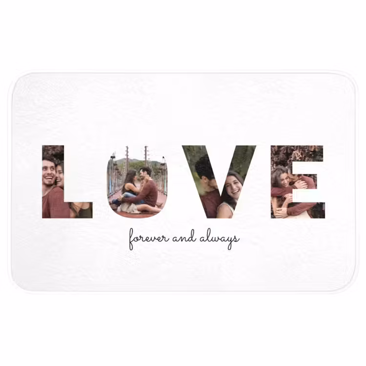 Gepersonaliseerde badmat - Love - Lettercollage — 1