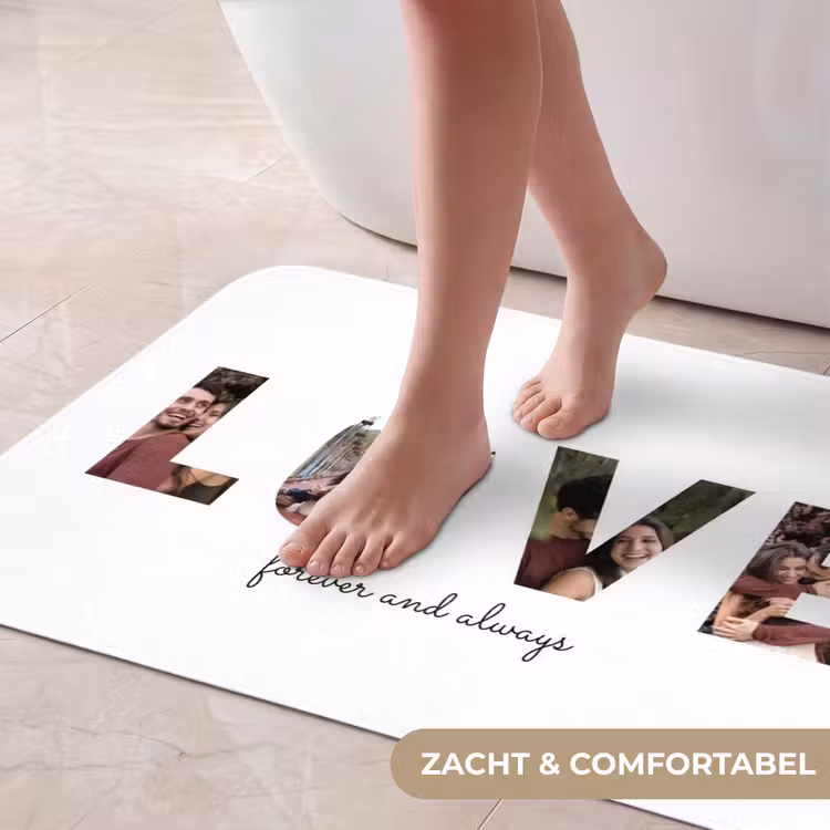 Gepersonaliseerde badmat - Love - Lettercollage — 5
