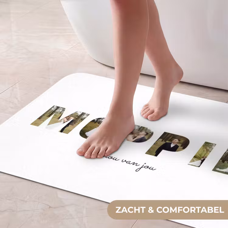Gepersonaliseerde badmat - Moppie - Lettercollage — 5