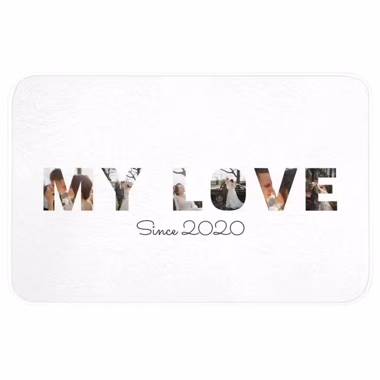 Gepersonaliseerde badmat - My Love - Lettercollage — 1