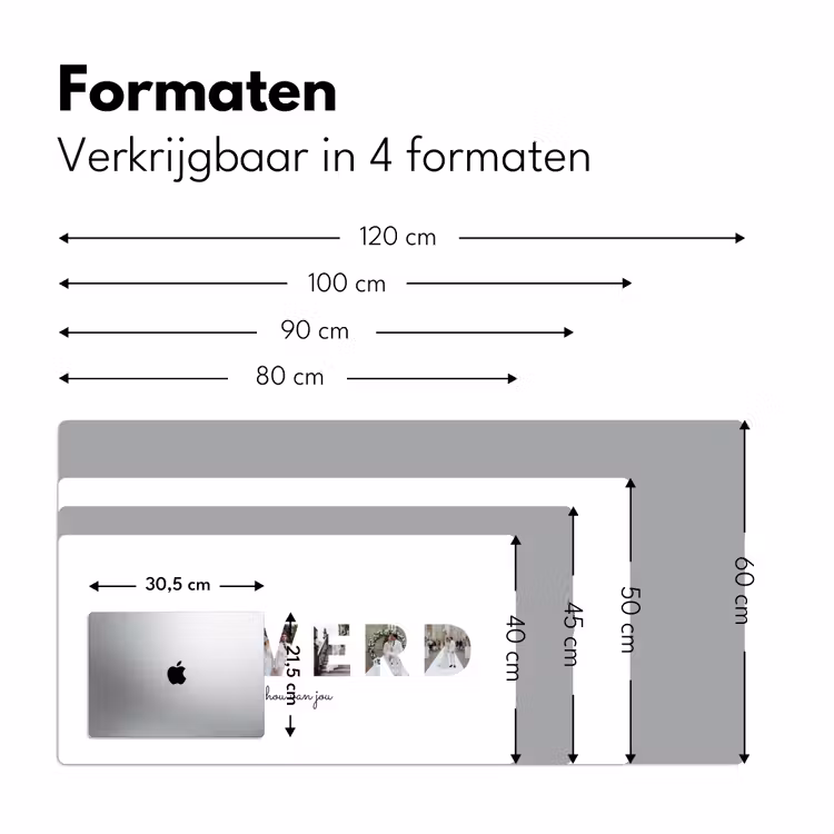 Gepersonaliseerde bureau onderlegger - Lieverd - Lettercollage — 8