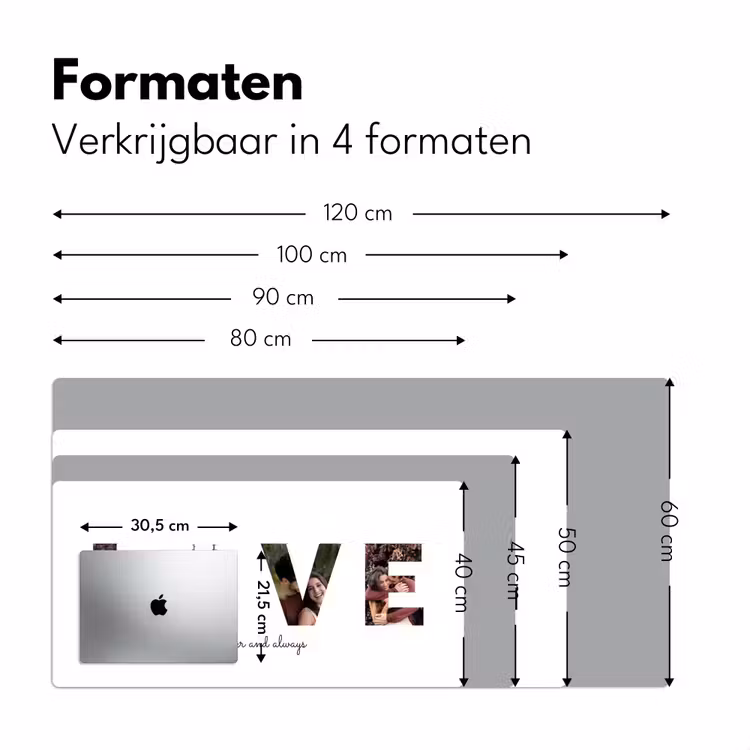 Gepersonaliseerde bureau onderlegger - Love - Lettercollage — 8