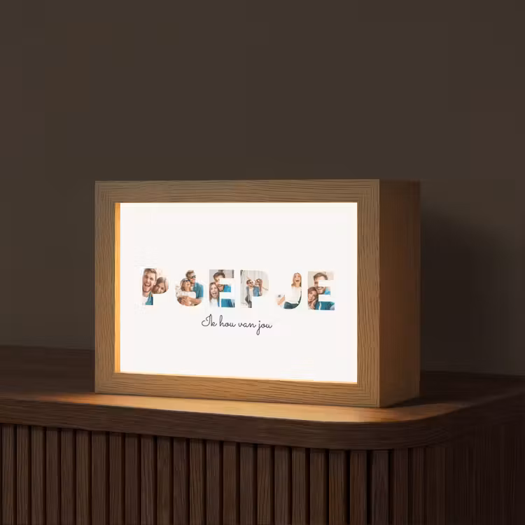 Gepersonaliseerde Lightbox - Poepje - Lettercollage — 1