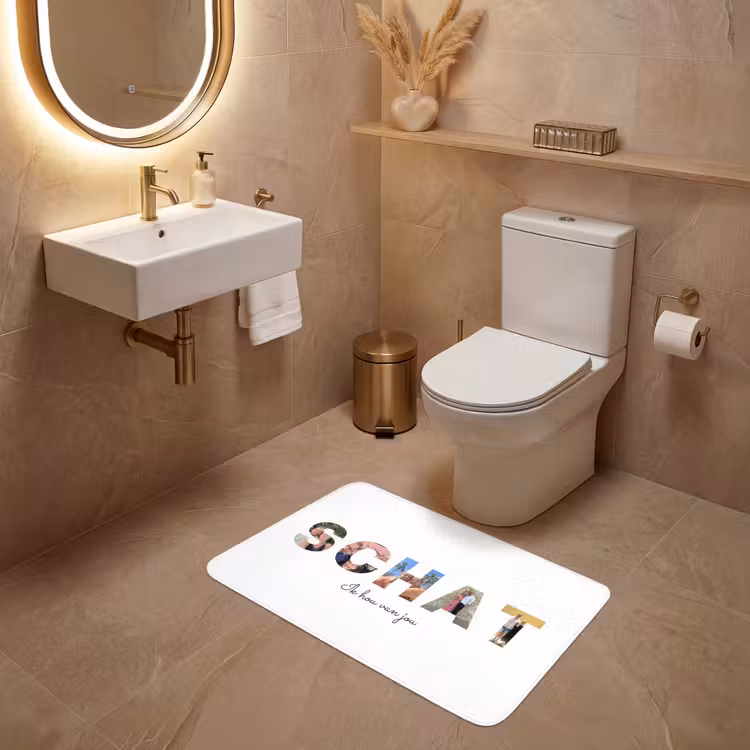Gepersonaliseerde Wc Mat - Schat - Lettercollage — 4