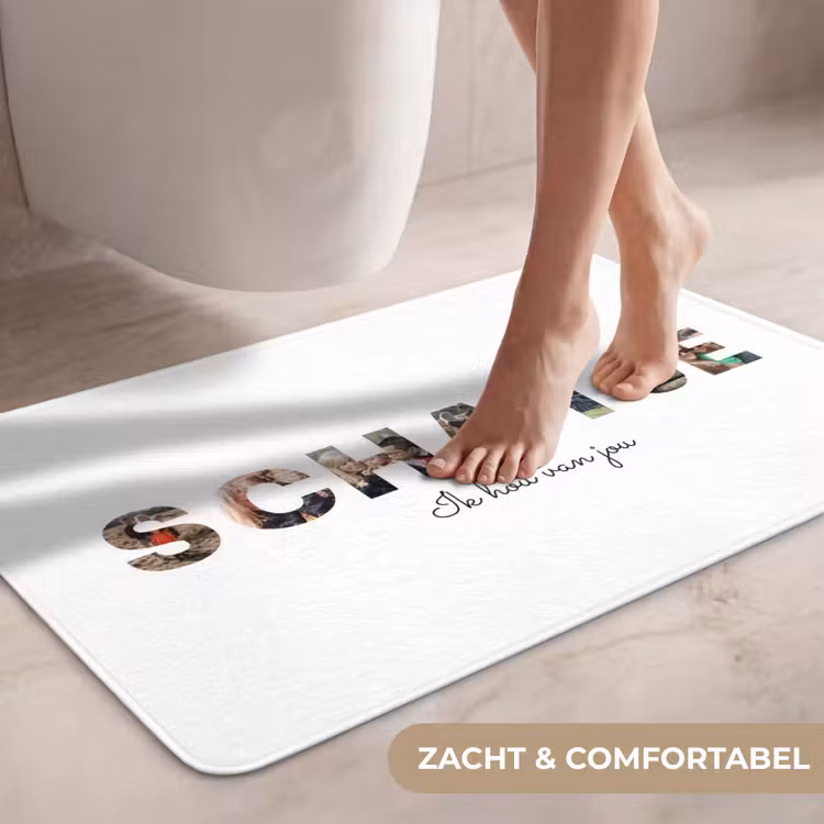 Gepersonaliseerde Wc Mat - Schatje - Lettercollage — 7