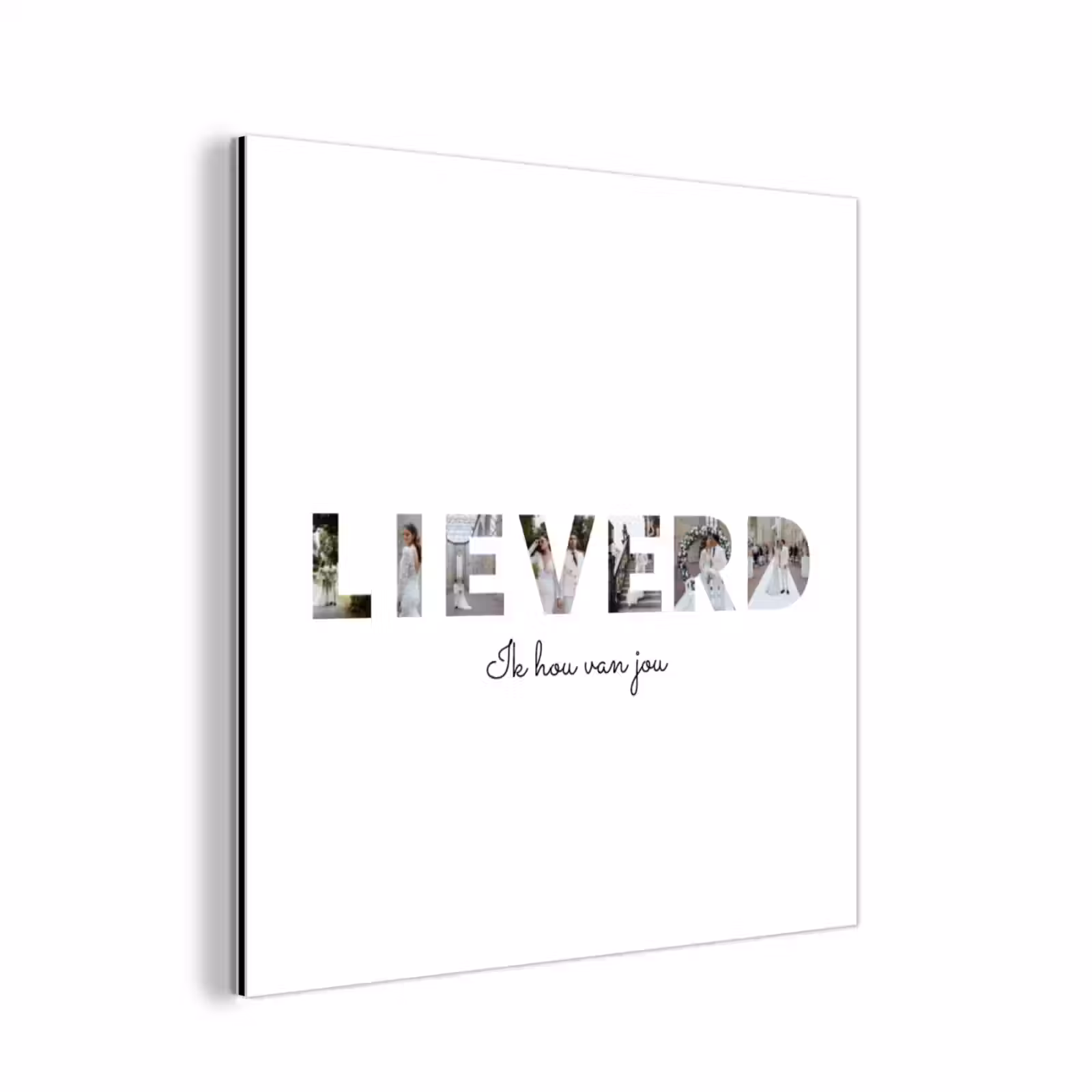 Aluminium schilderij - Lieverd - Lettercollage — 1
