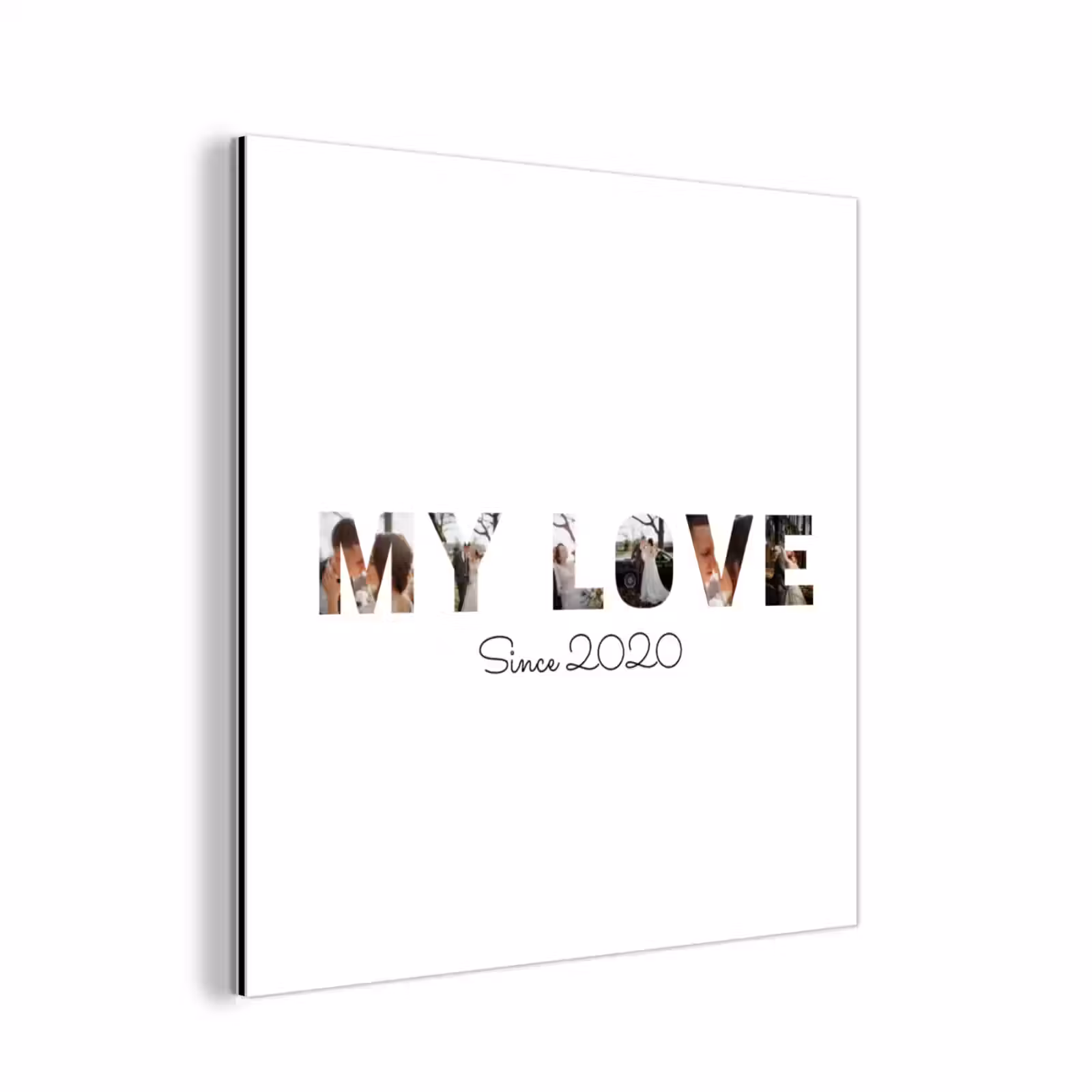 Aluminium schilderij - My Love - Lettercollage — 1