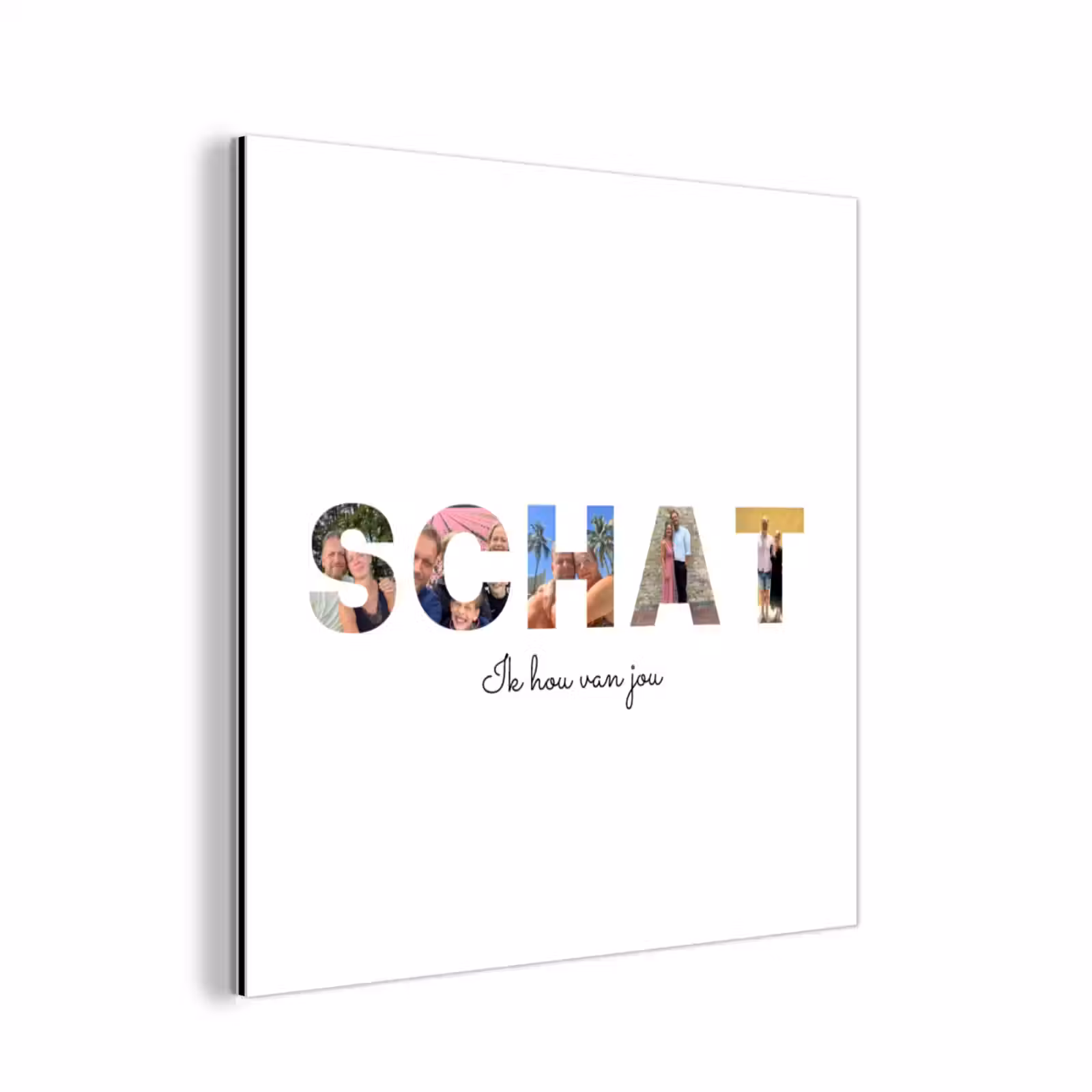 Aluminium schilderij - Schat - Lettercollage — 1