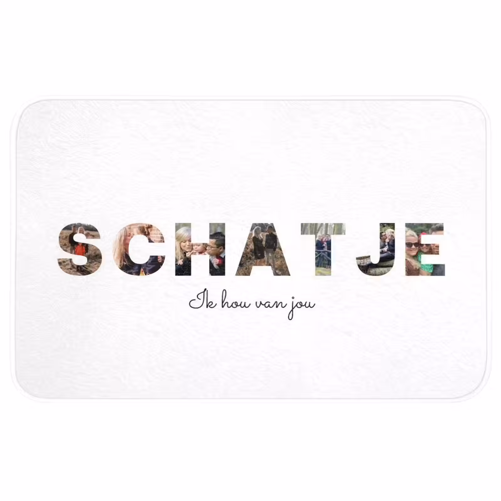 Gepersonaliseerde badmat - Schatje - Lettercollage — 1