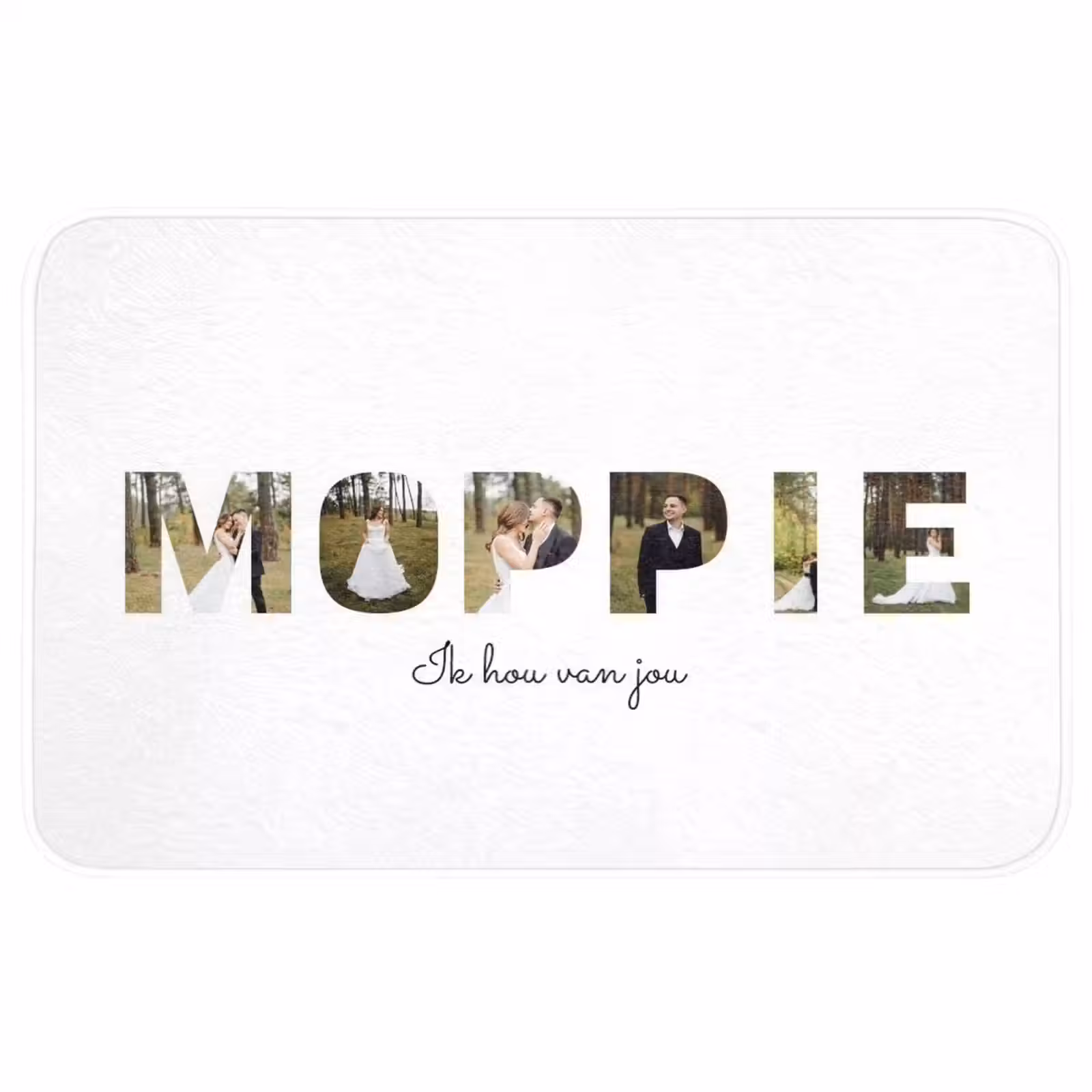 Gepersonaliseerde Wc Mat - Moppie - Lettercollage — 1