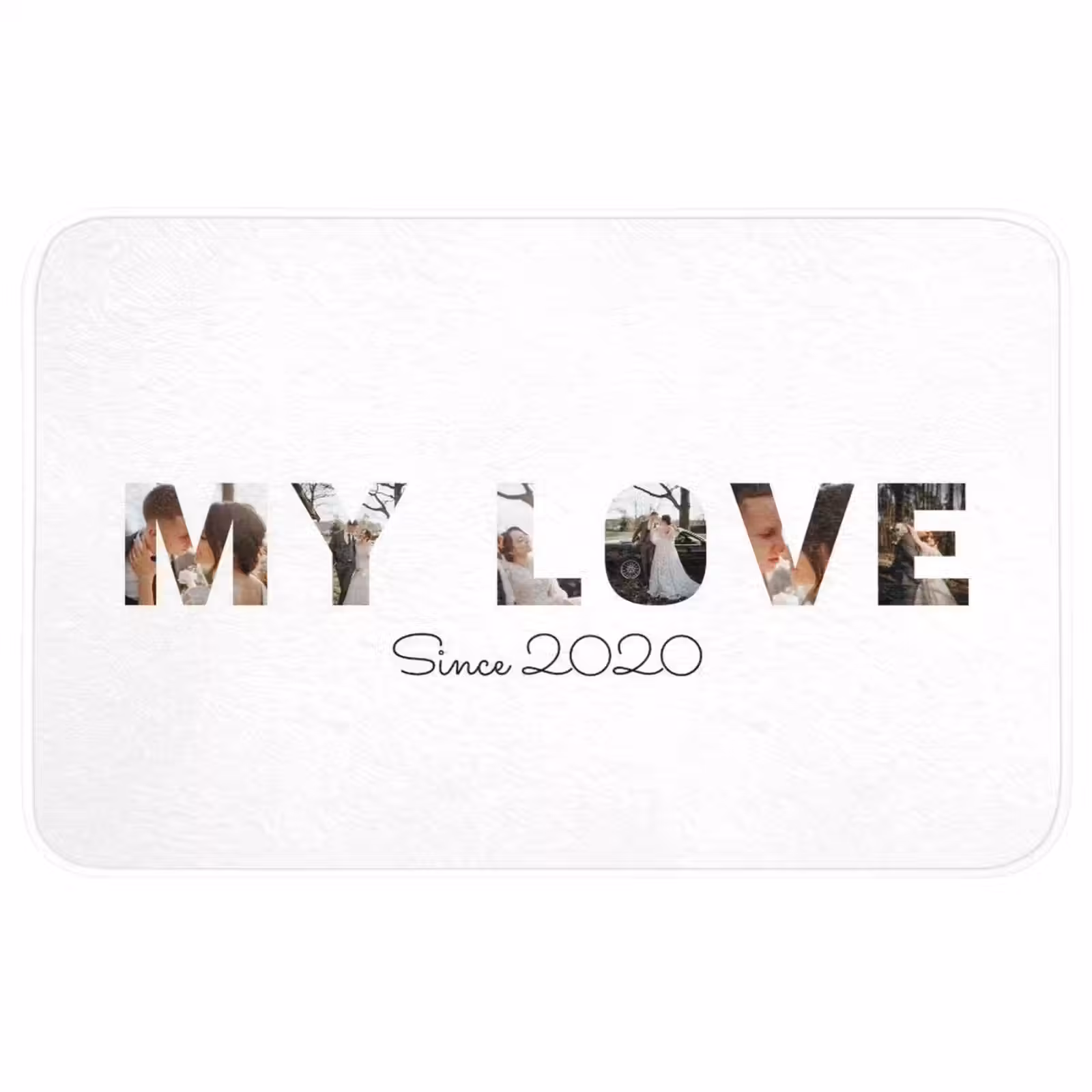 Gepersonaliseerde Wc Mat - My Love - Lettercollage — 1