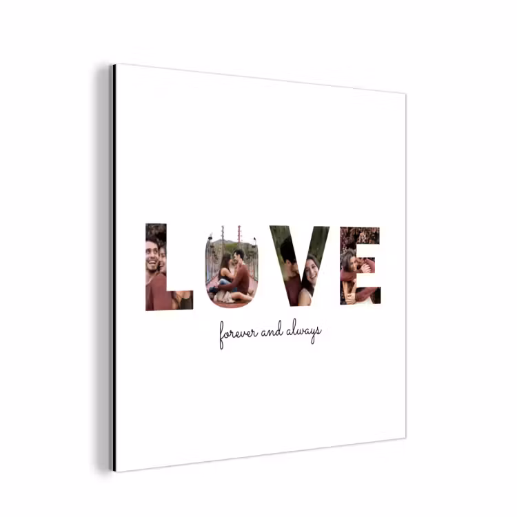 Aluminium schilderij - Love - Lettercollage — 1