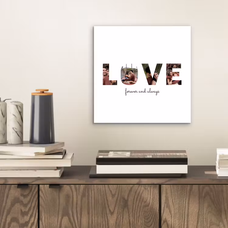 Aluminium schilderij - Love - Lettercollage — 2