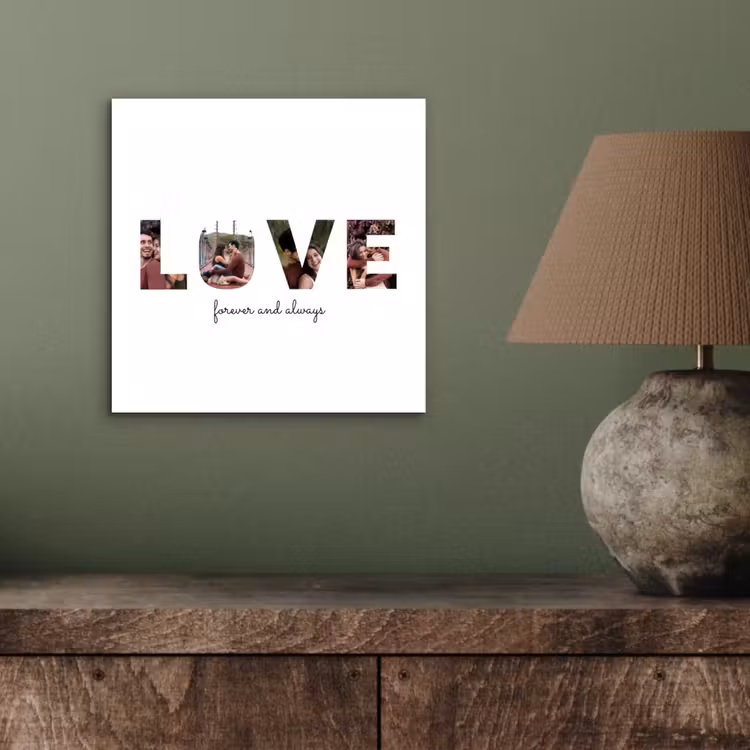 Aluminium schilderij - Love - Lettercollage — 3