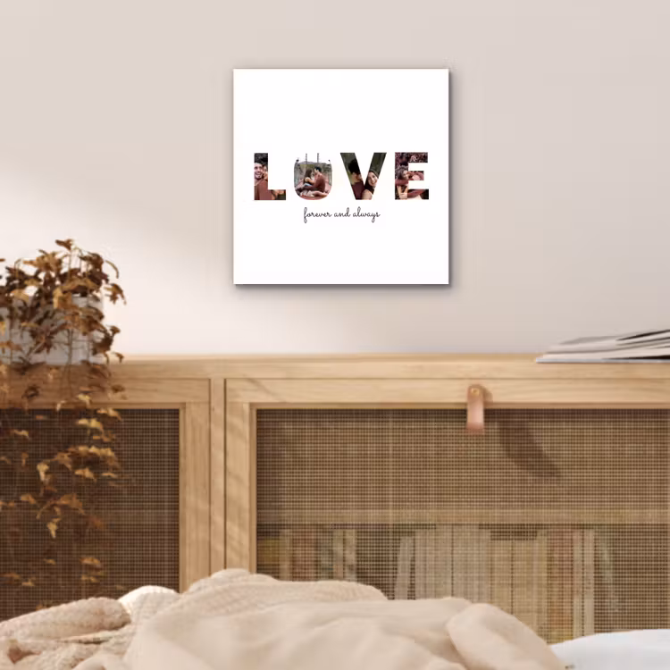 Aluminium schilderij - Love - Lettercollage — 4