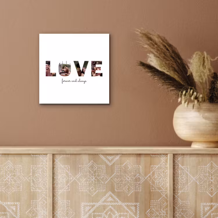Aluminium schilderij - Love - Lettercollage — 5