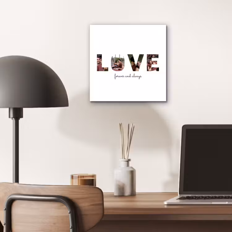 Aluminium schilderij - Love - Lettercollage — 6