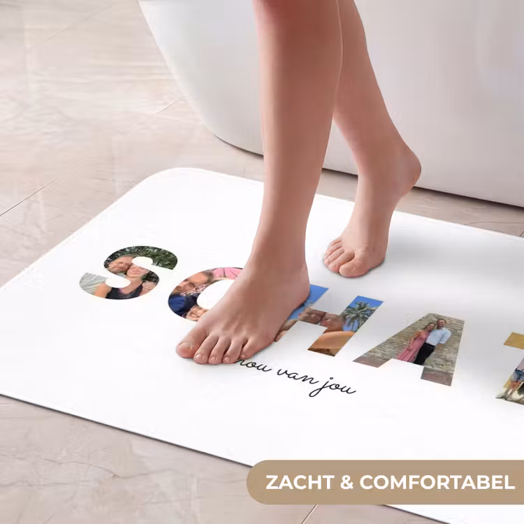 Gepersonaliseerde badmat - Schat - Lettercollage — 5