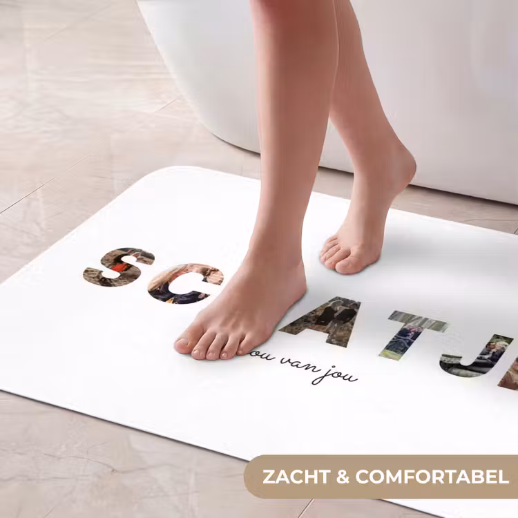Gepersonaliseerde badmat - Schatje - Lettercollage — 5