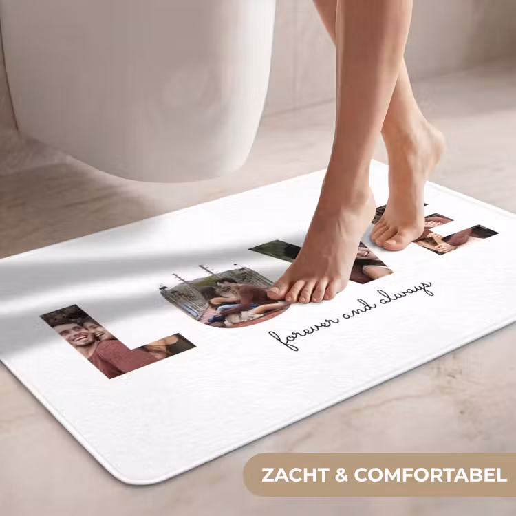 Gepersonaliseerde Wc Mat - Love - Lettercollage — 7
