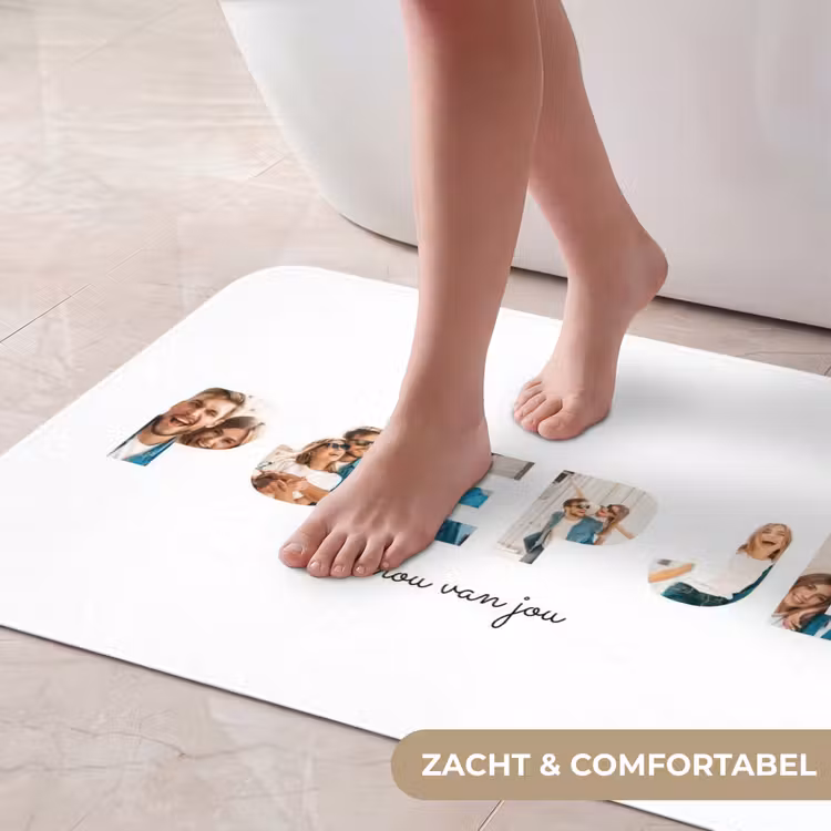 Gepersonaliseerde badmat - Poepje - Lettercollage — 5