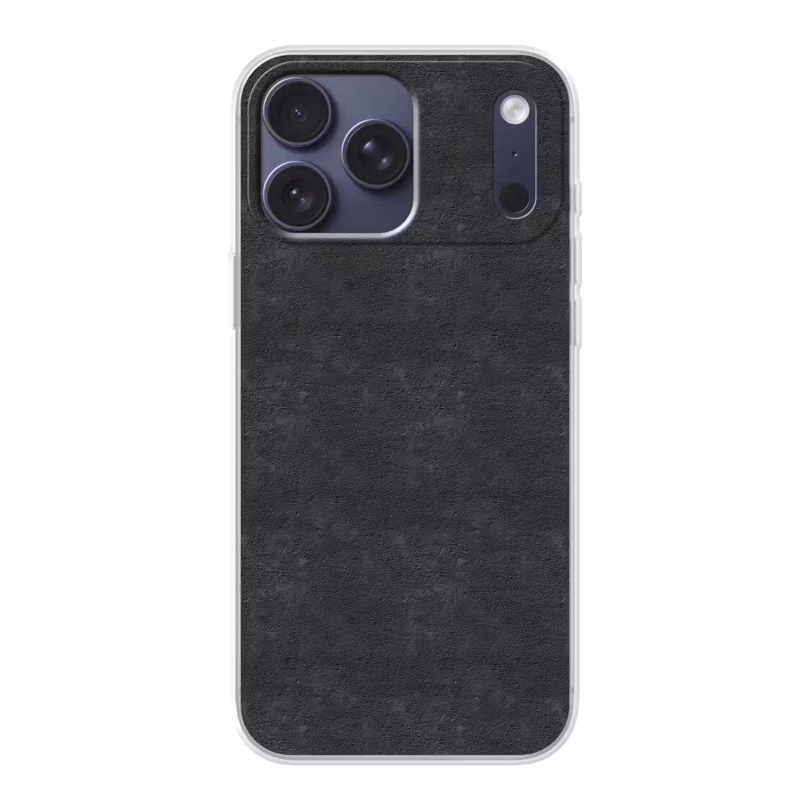 Telefoonhoesje Softcase - Donkergrijs - Asfaltstructuur - Ruw — 1