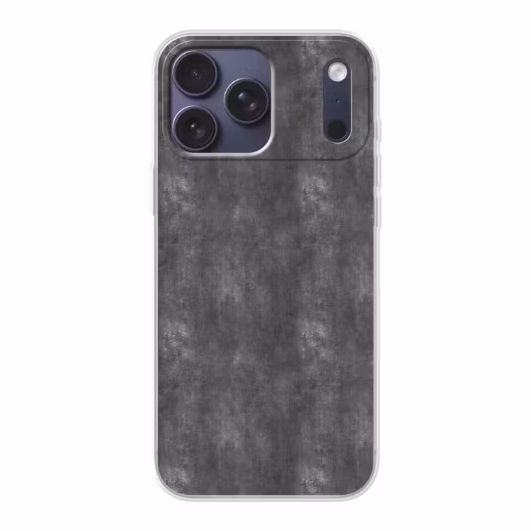 Telefoonhoesje Softcase - Donkergrijs - Ruw - Beton — 1
